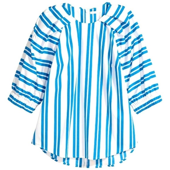 H&M - Blue & White Stripe Cotton Shirt Size XS - Picture 1 of 11